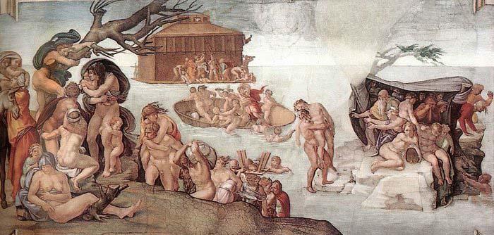 Michelangelo Buonarroti The Deluge France oil painting art